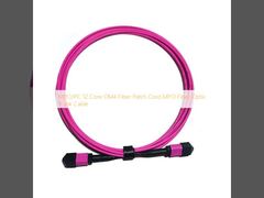 MPO/PC 12 Core OM4 Fiber Patch Cord MPO Fiber Optic Trunk Cable (МПО/ПК 12 Ядра OM4 Волоконный патчевый кабель)