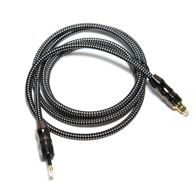 Купить TOSLINK OD6.0mm Цифровой оптоволоконный аудиокабель Черный цинковый сплав Пластиковый провод online manufacture