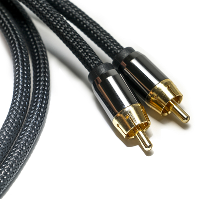 Купить Цифровой аудиокабель RCA 3,5 мм, вязаный нейлоновый трос с покрытием из алюминиевого сплава, золотой разъем, высококачественный разъем для звуковой панели online manufacture