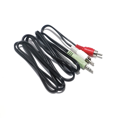 Оптический цифровой аудиокабель RCA 2/1, разъем Lotus, двойной звук, 2 м, 3 м, 5 м, для DVD, ПК, CD-плеера
