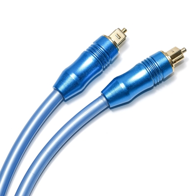 Синь кабеля OD5.0 Toslink цифров оптически аудио покрыла алюминиевую раковину для усилителя Soundbar 1.5M 3M 5M