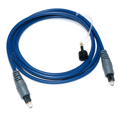 Toslink аудио оптоволоконный кабель синий Spdif пластиковый квадратный Soket 1,0 мм PMMA 1 м 2 м для ТВ CD-плеер