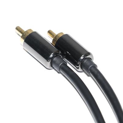 Цифровой аудиокабель RCA, 3,5 мм, выход 1/1, двойная штекерная пластина, металлический черный ПВХ, алюминиевый сплав, 1,2 м для звуковой панели, автомобильное аудио