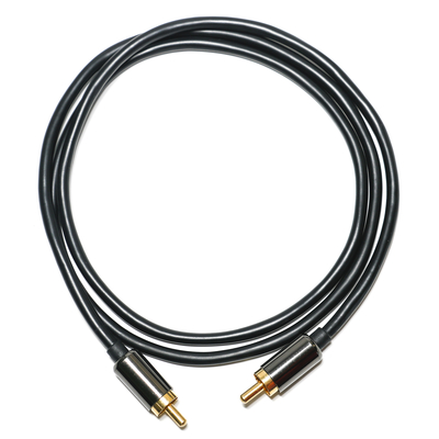 Цифровой аудиокабель RCA, 3,5 мм, выход 1/1, двойная штекерная пластина, металлический черный ПВХ, алюминиевый сплав, 1,2 м для звуковой панели, автомобильное аудио