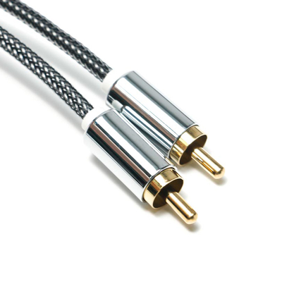 RCA Splendid черный нейлоновый вязаный корпус из алюминиевого сплава OD6.0 для звуковой панели HiFi роскошный автомобильный звук 1,5 м