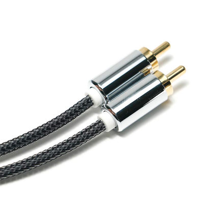 RCA Splendid черный нейлоновый вязаный корпус из алюминиевого сплава OD6.0 для звуковой панели HiFi роскошный автомобильный звук 1,5 м