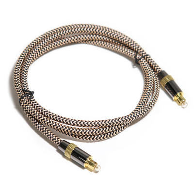 Оптический кабель Toslink Didital OD5.0 Golden 4K Port Woven Rope HiFi Sound для домашнего кинотеатра Soundbar