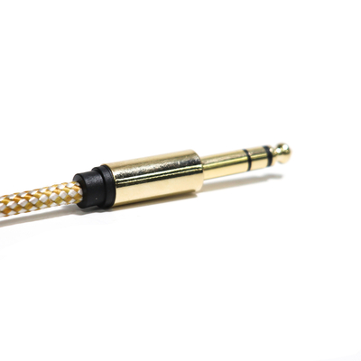 Кабель 6.35MM RCA String Guita Audio связал веревочный интерфейс тонкого металла 0.8M