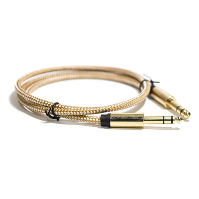 Кабель 6.35MM RCA String Guita Audio связал веревочный интерфейс тонкого металла 0.8M