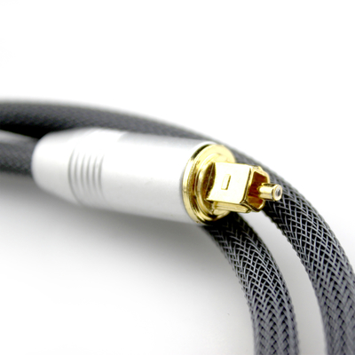 [Factory Outlet] Toslink покрытием золотой серебряный порт вязаная веревка для аудиофилов HiFi сабвуфер динамик 1,2 м 2 м