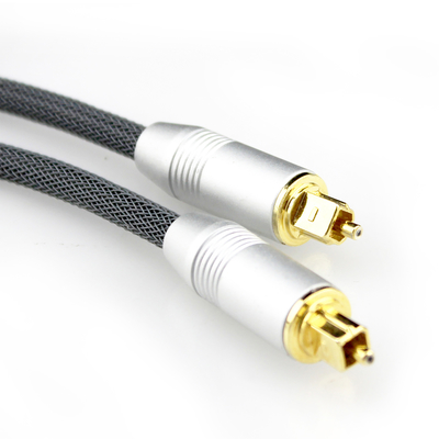 [Factory Outlet] Toslink покрытием золотой серебряный порт вязаная веревка для аудиофилов HiFi сабвуфер динамик 1,2 м 2 м