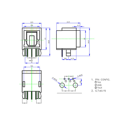 Toslink Optical Jack Оптический прием/передача для ТВ Sound Box Board