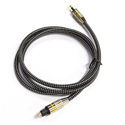 Желтый нейлоновый плетеный OD4.0 Toslink оптический цифровой аудиокабель HiFi Sound Коаксиальный аудиокабель для звуковой панели