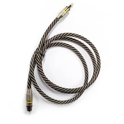 Желтый нейлоновый плетеный OD4.0 Toslink оптический цифровой аудиокабель HiFi Sound Коаксиальный аудиокабель для звуковой панели