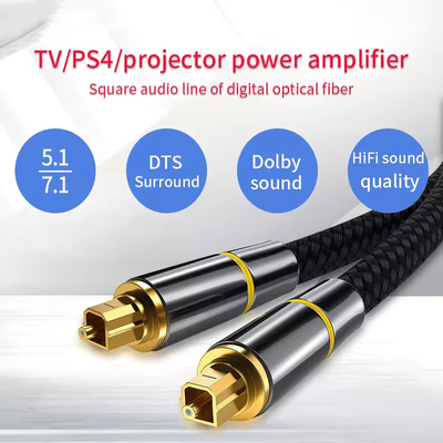 Цифровой оптический аудио Toslink кабель SPDIF волоконный динамик провода для HIFI видеокарты DVD TV DTS Dolby 5.1 7.1 аудио амп