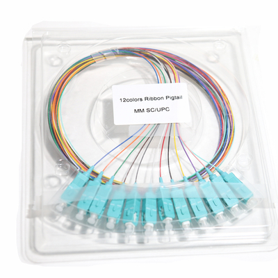 Волоконно-оптический патч-корд Blue SC&UPC 12Core Ribbon Pigtail Blue Port 09mm Gigabit Ethernet Speeds 1.5M 2M 3M