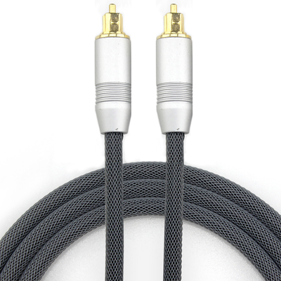 [Factory Outlet] Toslink покрытием золотой серебряный порт вязаная веревка для аудиофилов HiFi сабвуфер динамик 1,2 м 2 м