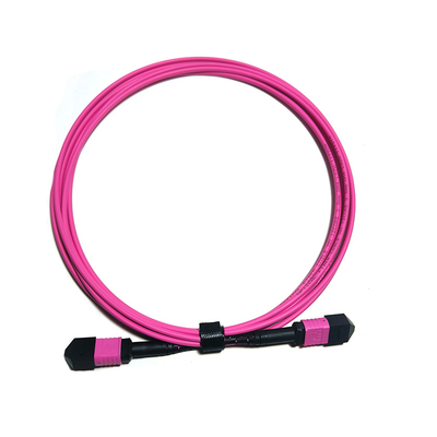 MPO/PC 12 Core OM4 Fiber Patch Cord MPO Fiber Optic Trunk Cable (МПО/ПК 12 Ядра OM4 Волоконный патчевый кабель)